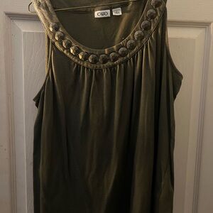 Cato Dark Green Sequin Women's Blouse